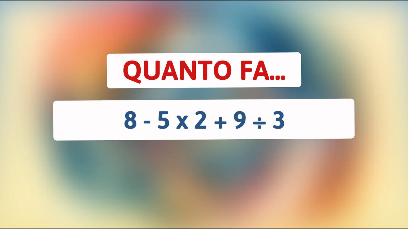 \"Solo l'1% risolve correttamente questo enigma matematico: sei abbastanza geniale?\""