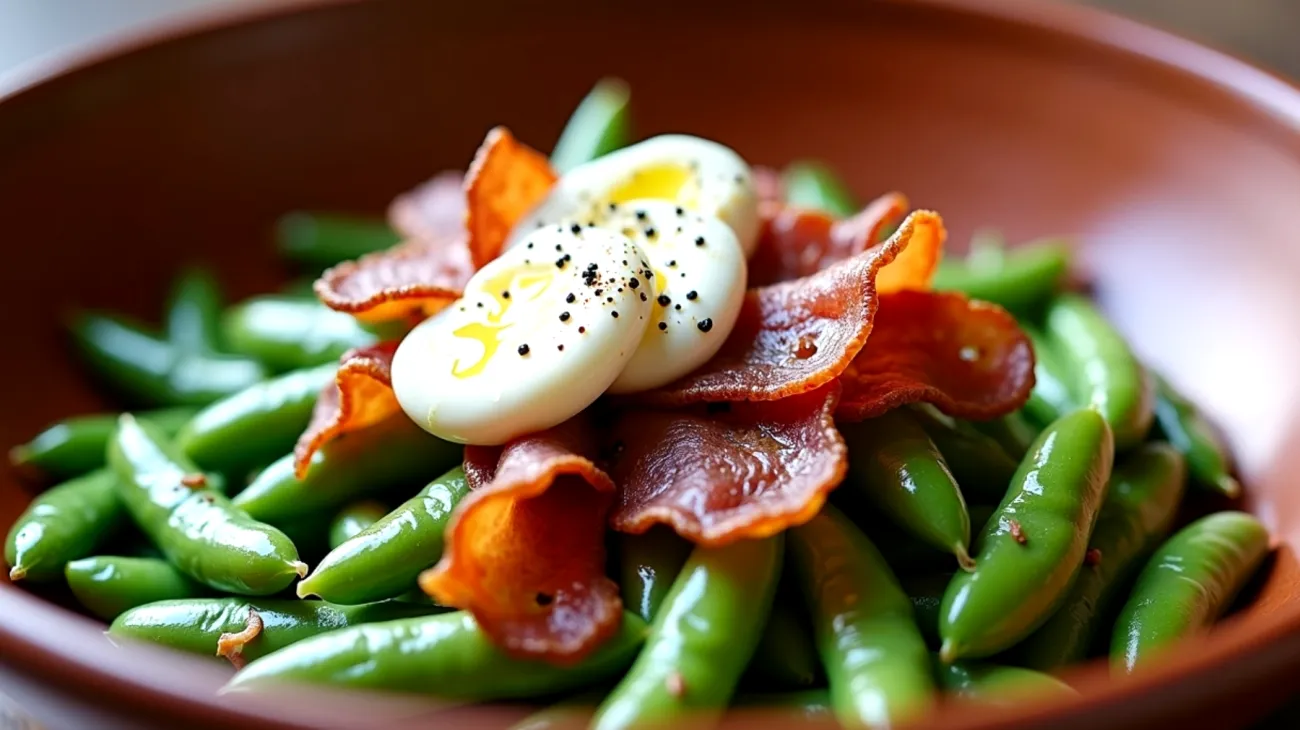 Pancetta Fave Ricotta fresca"