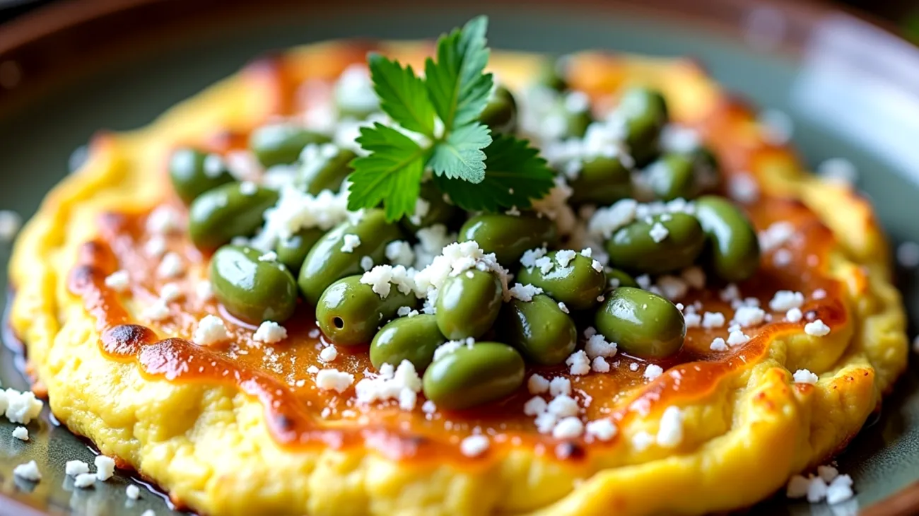 frittatina soffice alici fave fresche"